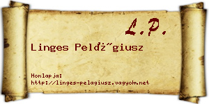 Linges Pelágiusz névjegykártya